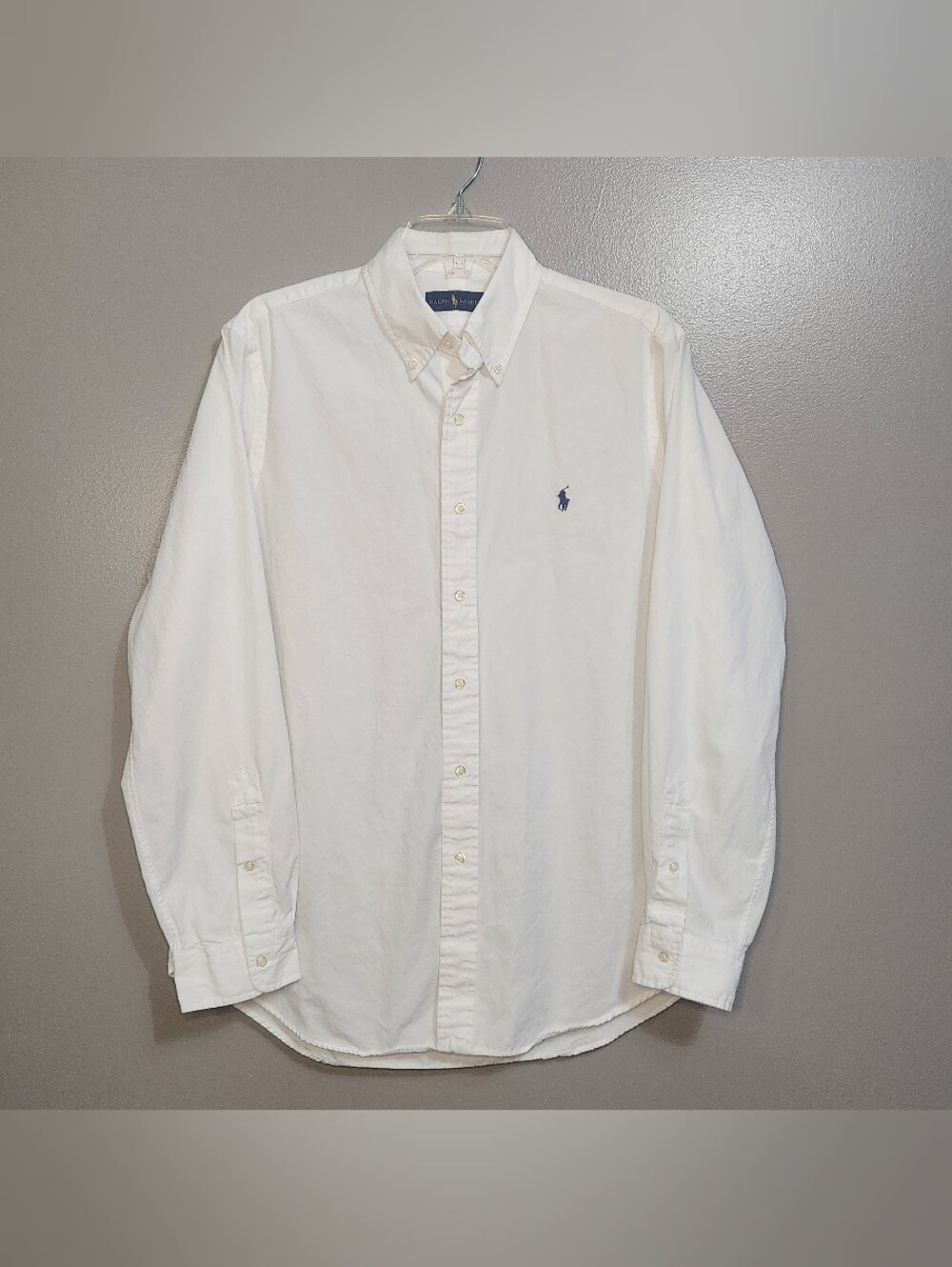Ralph Lauren White Oxford Button-Down Shirt Size Large